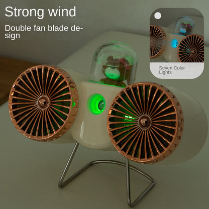 Ventilador portátil con pulverizador